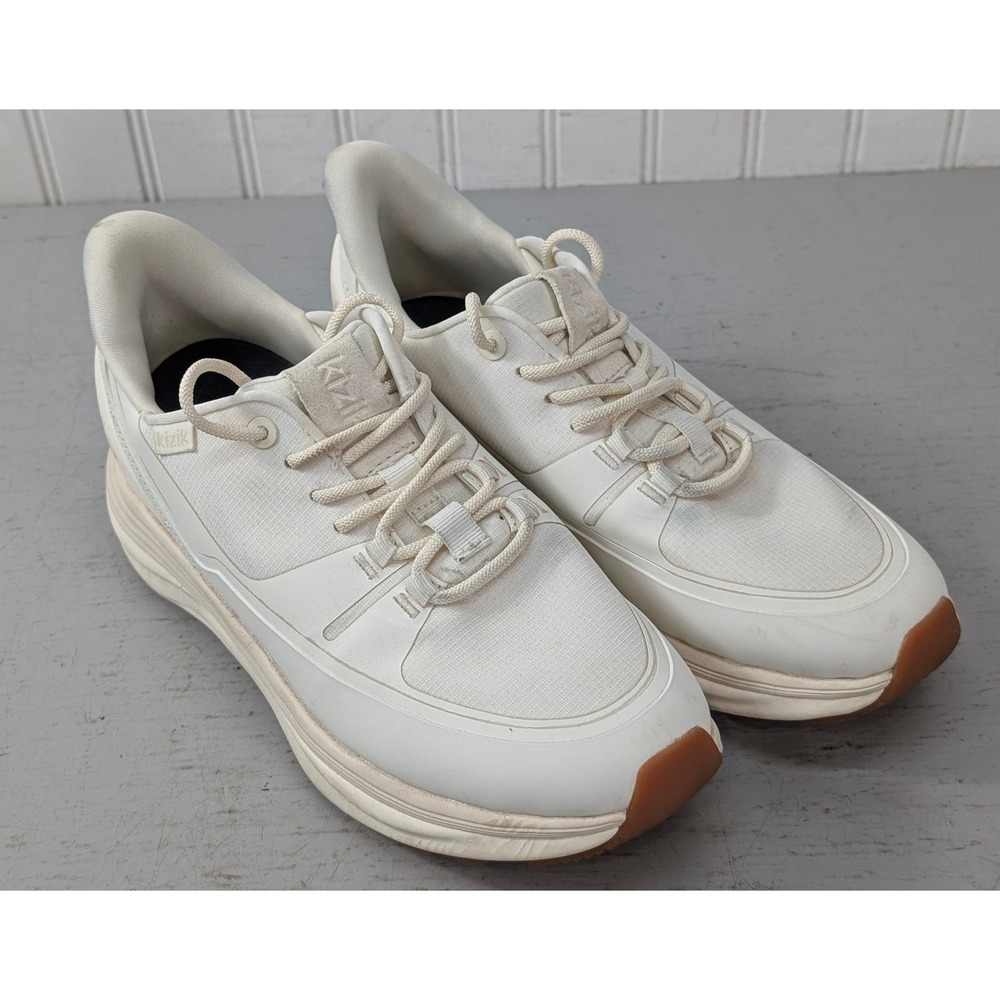 Kizik Athens Hands-Free Sneakers WLONOW15-1D Womens 8 White Mesh Low Top Walking